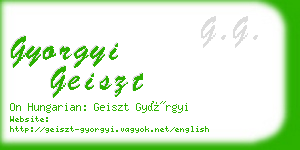 gyorgyi geiszt business card